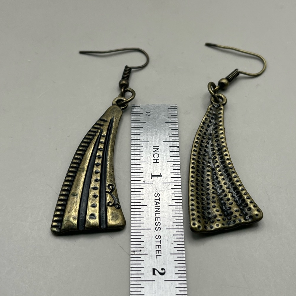 Antique Bronze Statement Necklace and Earring Set - Picture 5 of 5